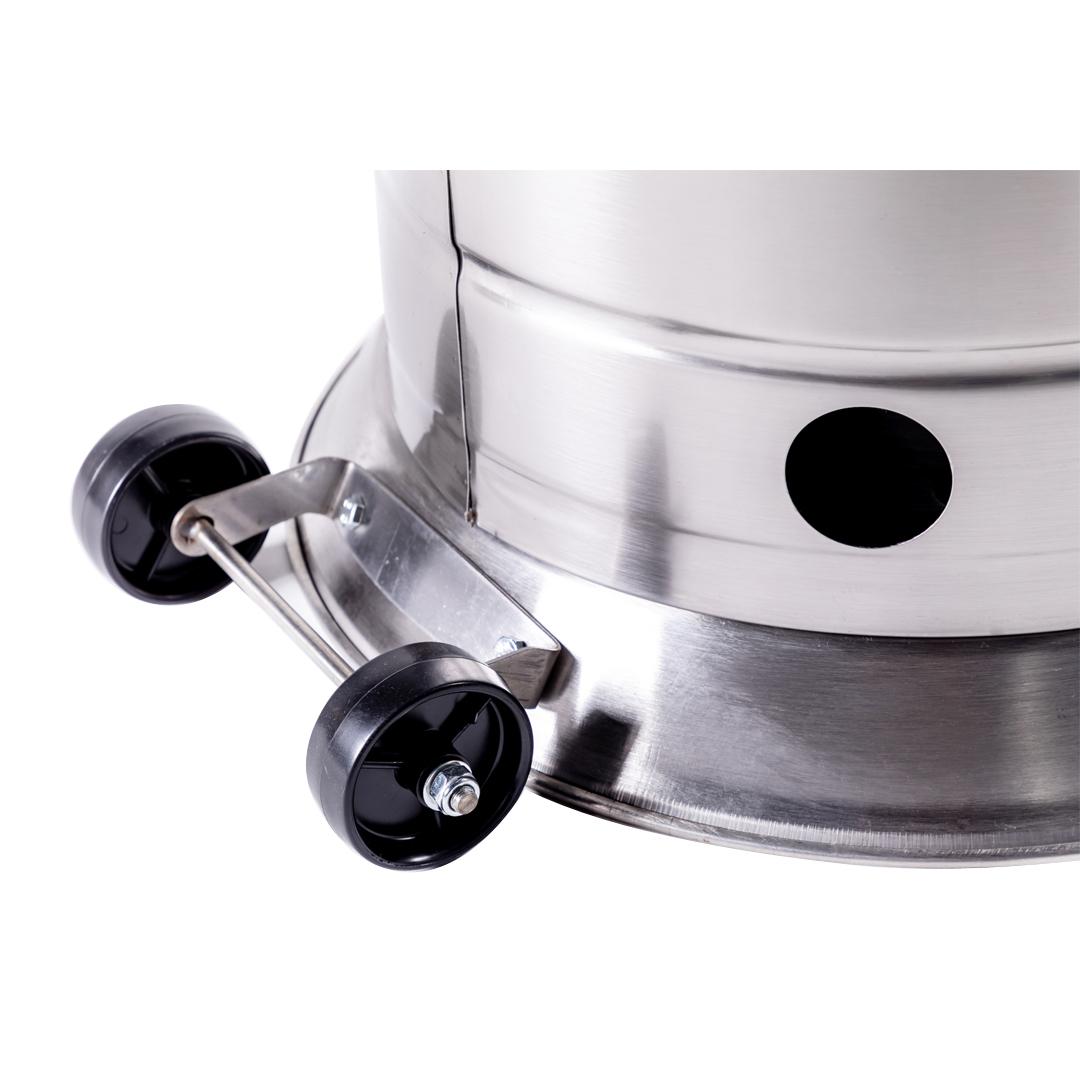 Propane Patio Heater w/Wheel Outdoor Heater 48,000BTU Stainless Steel