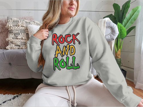 Rock And Roll Colorful, Musically Inclined and Motivational Design for