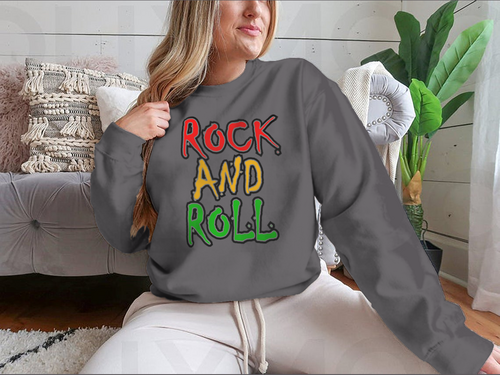 Rock And Roll Colorful, Musically Inclined and Motivational Design for