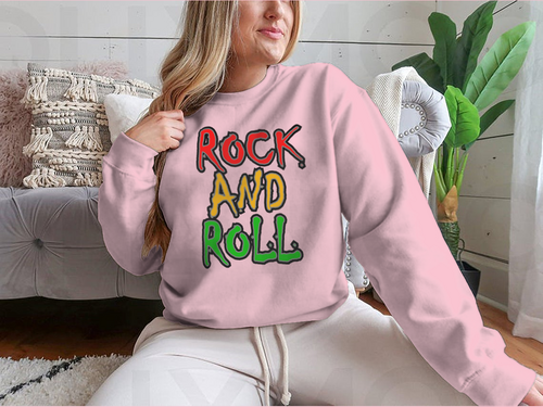 Rock And Roll Colorful, Musically Inclined and Motivational Design for