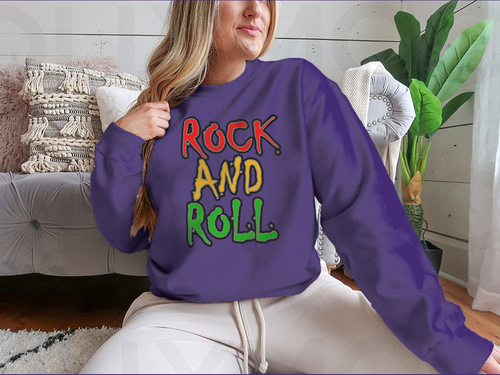 Rock And Roll Colorful, Musically Inclined and Motivational Design for