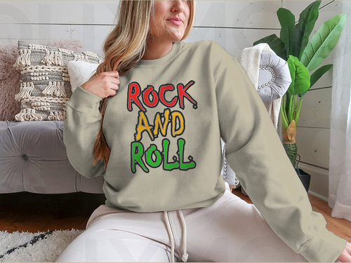 Rock And Roll Colorful, Musically Inclined and Motivational Design for