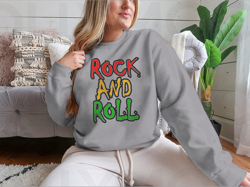 Rock And Roll Colorful, Musically Inclined and Motivational Design for