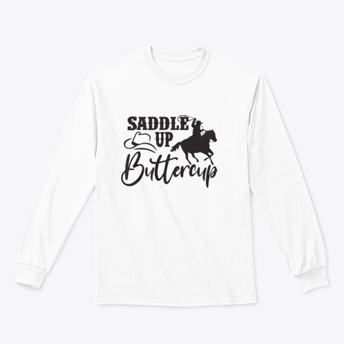 Saddle Up Buttercup Logo Design for Sweatshirt