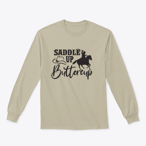 Saddle Up Buttercup Logo Design for Sweatshirt