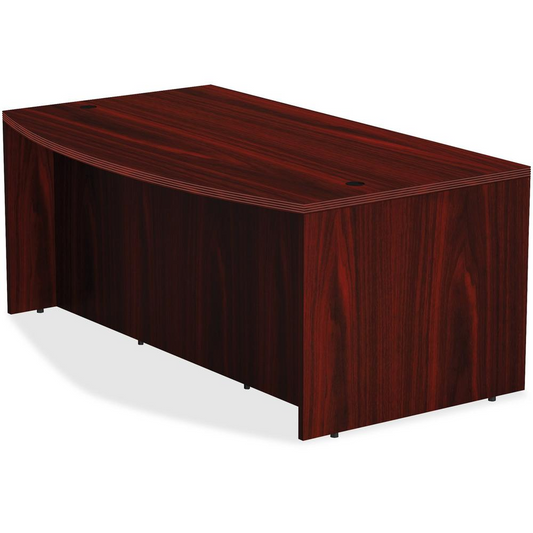 Lorell Chateau Series Desk - 36" x 72" x 29.5" , 1.5" Top - Reeded Edge - Finish: Mahogany Laminate Surface