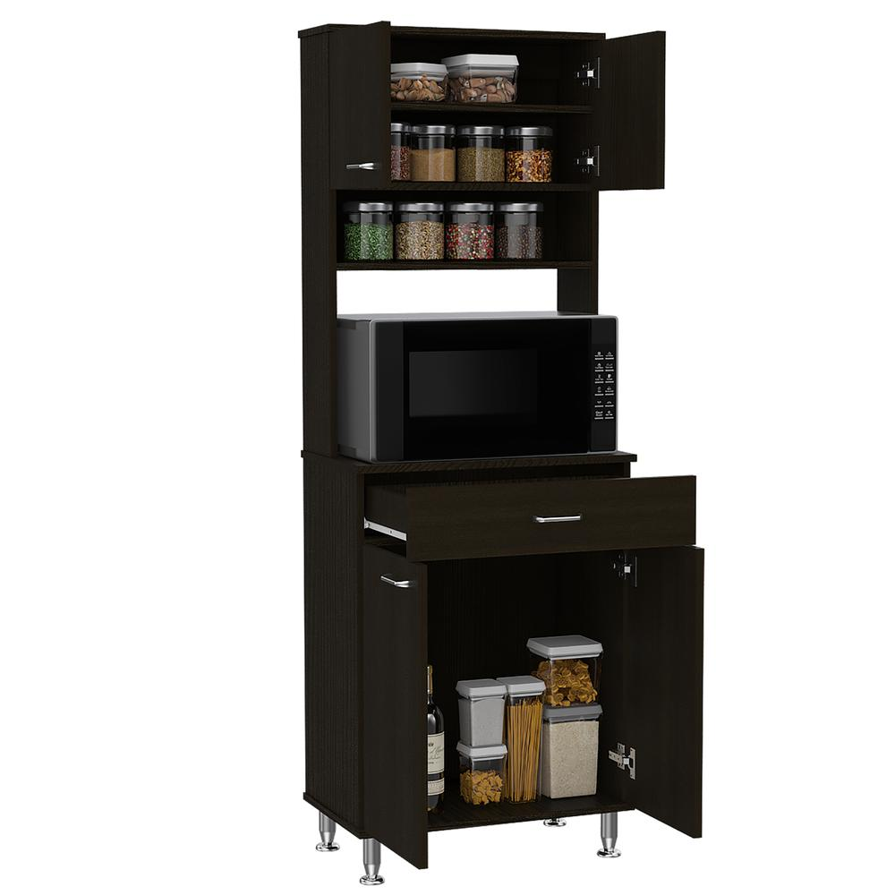 Helis 60 Kitchen Pantry Black Wengue