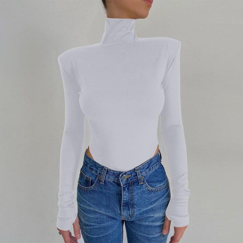 Women Turtleneck Backless Bodycon Bodysuit