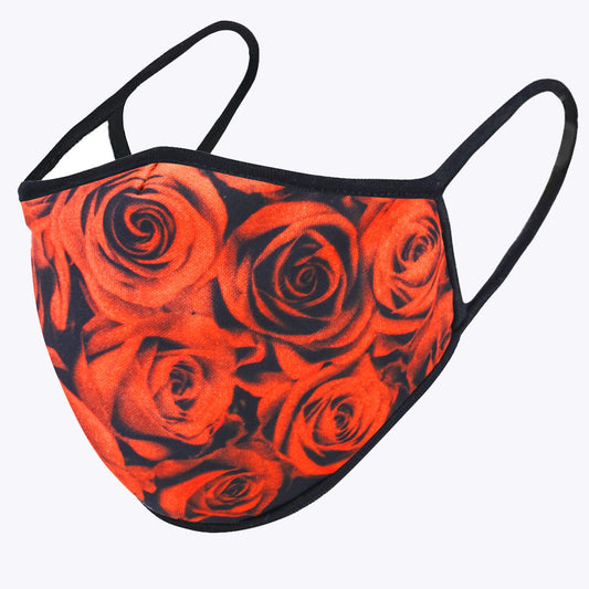 Red Rose 3-Layered Face Cover-PM0003